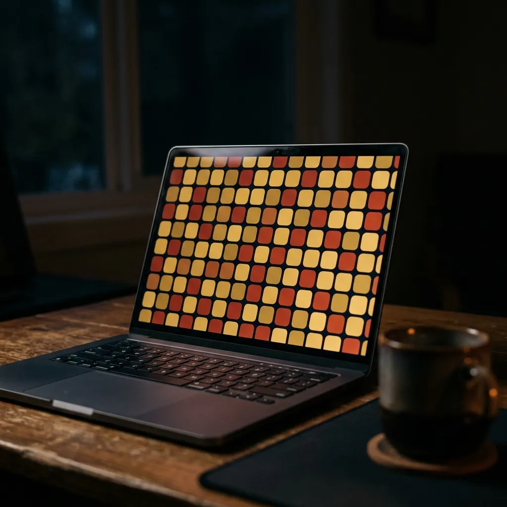 Casino lobby grid on a laptop screen